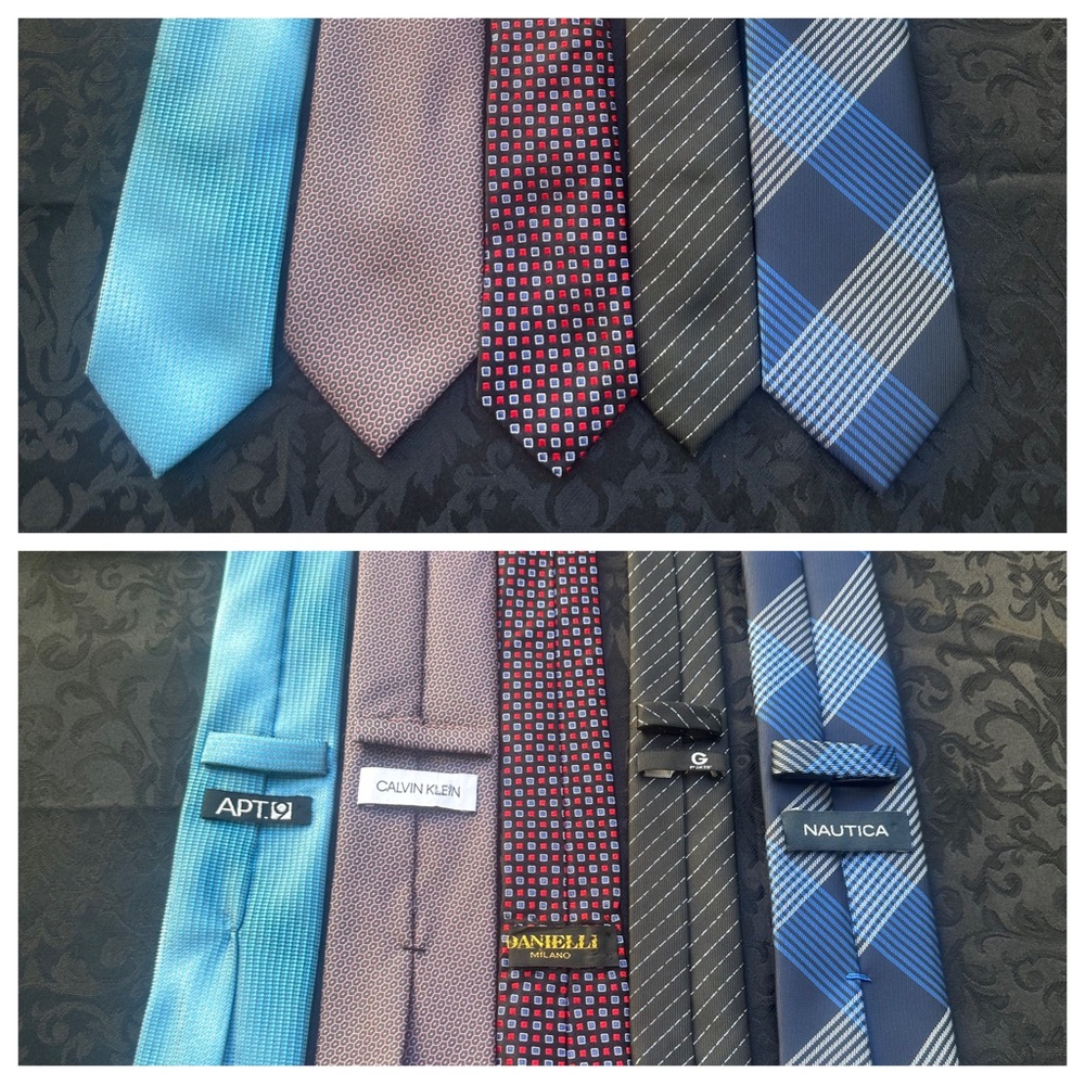 Lot of 5 Mens assorted silk Ties Ref# 4137